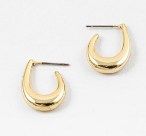 Chunky Gold Oval Hoops