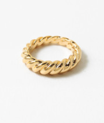 Twisted Gold Ring 4mm