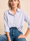 Faherty Stretched Oxford Cropped Shirt