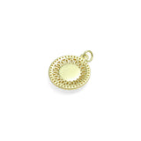 White Opal Filigree Flower Charm Pendant, Sku#LX796