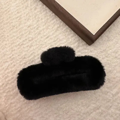 Plush Fuzzy Hair Clip