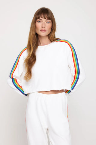 Spiritual Gangster Rainbow Cropped Pullover