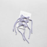 Long Angora Knit Ribbon Hair Bow Pin Set