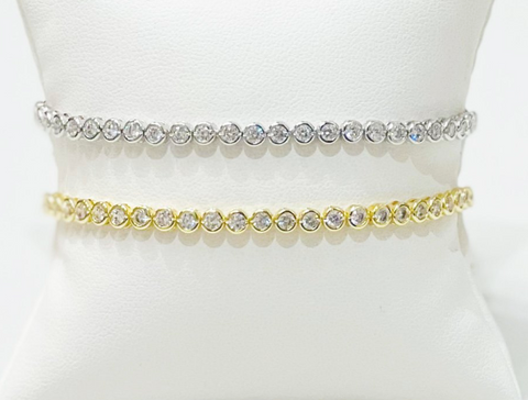 2.5mm Bezel Tennis Bracelet