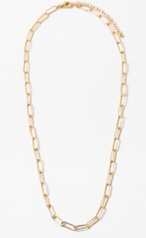 Diamond Cut Gold Paperclip Chain