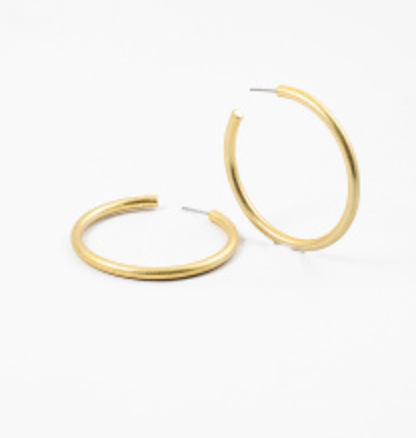 Worn Gold Hoops