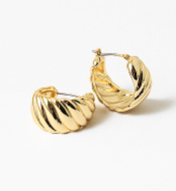 Gold Shrimp Earrings