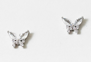 CZ Butterfly Earrings