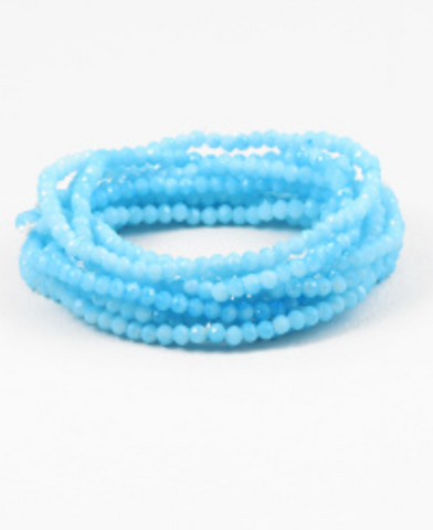 Turquoise Crystal Stretch Bracelet
