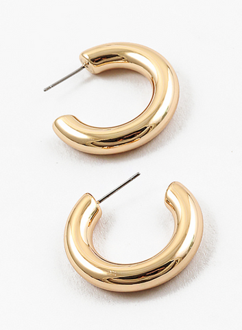 Chunky Midsize Gold Hoops
