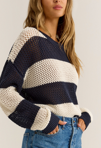 Z Supply Broadbeach Striped Sweater