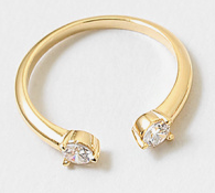 Double CZ's Elegant Ring