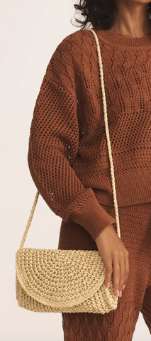 Z Supply Sand Dollar Mini Straw Bag