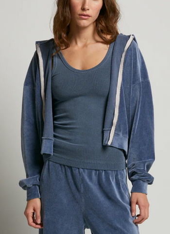 Asher Esther Velour Zip-Up