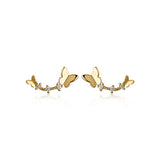 Dainty Butterfly Stud Earrings in 925 Sterling Silver