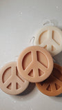 PEACE sign candle: Non scented / just cream