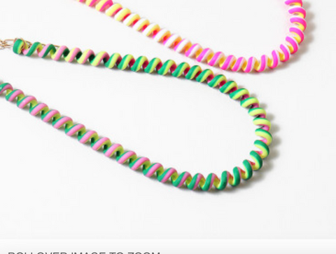 Telephone Cord Necklace
