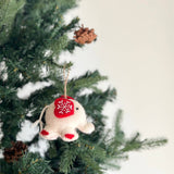 Felt White Elephant Christmas Ornament